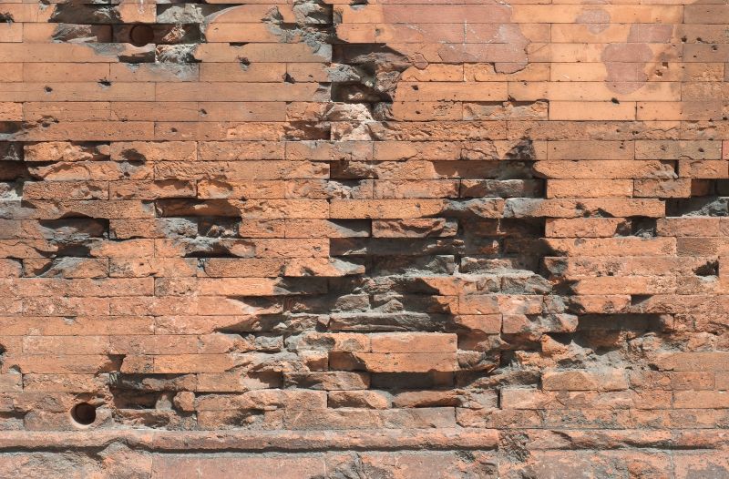 Damaged Brick Pillar